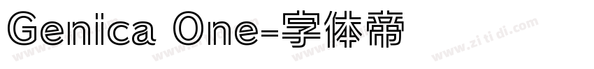 Genica One字体转换